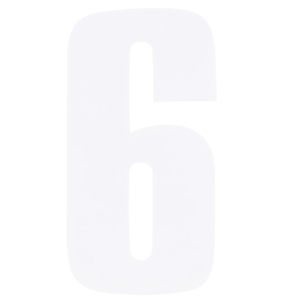 bike it Bike it 8 inch race numbers white - #6